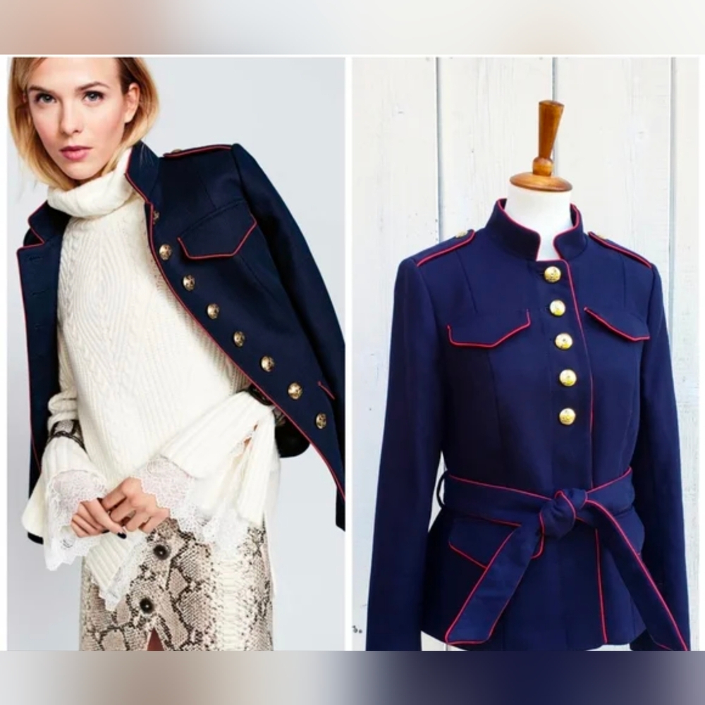 Banana Republic Blue and Red Blazer Tailored Fit